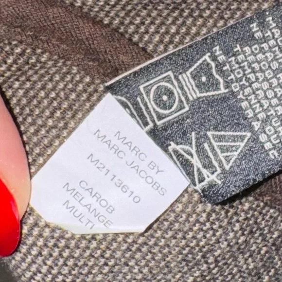 Marc by Marc Jacobs Plaid Zip-Up Hoodie Jacket – Brown & Navy - Picture 9 of 10